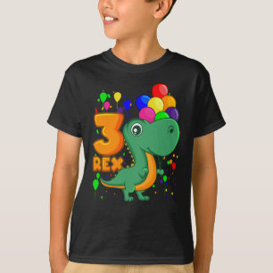 TRE REX 3 år Gammal 3:e födelsedagspojke T Shirt