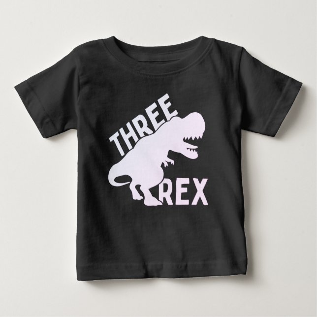 Tre Rex 3: e födelsedag, 3 år gamla  T Shirt (Framsida)