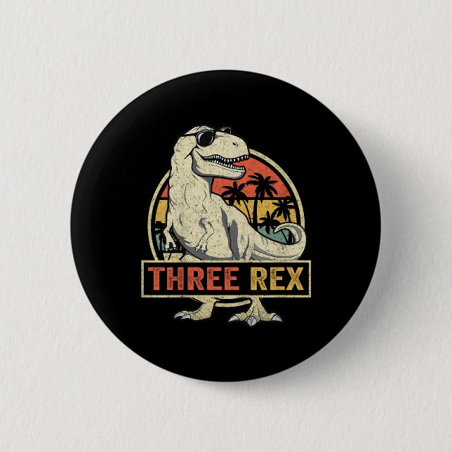 Tre Rex 3:e födelsemeddelandet 3:e doseringstillfä Knapp (Framsida)