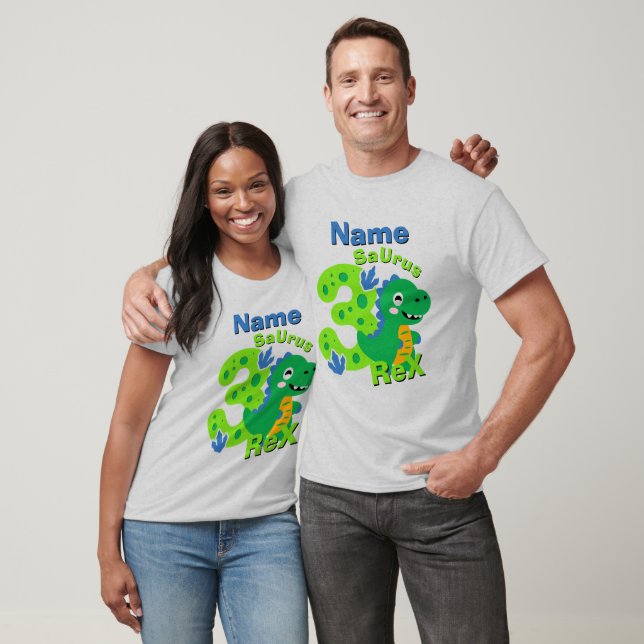 Tre Rex Birthday Family Shirt T (Unisex)
