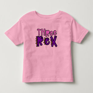 Tre Rex Birthday Girl Småbarn T-shirt
