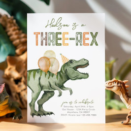 Tre-Rex Dinosaur Birthday-inbjudan Inbjudningar