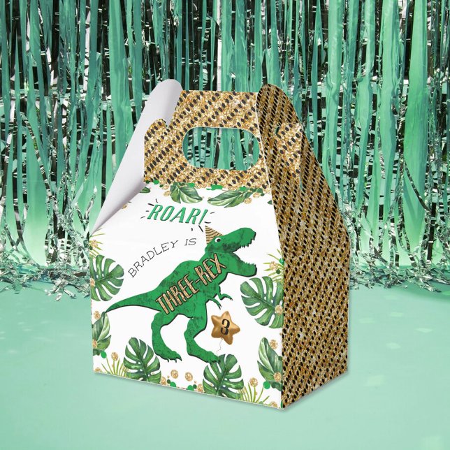 Tre-Rex-dosoaur 3:e födelsedagen Presentaskar (Skapare uppladdad)