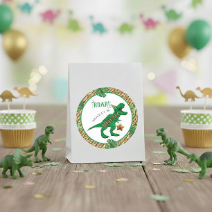 Tre-Rex-dosoaur 3:e födelsedagen Runt Klistermärke