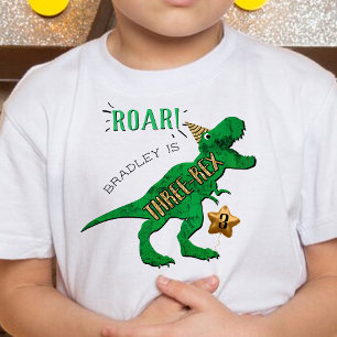 Tre-Rex-dosoaur 3:e födelsedagen T Shirt