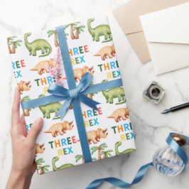 Tre rex-födelsedagsfester presentpapper