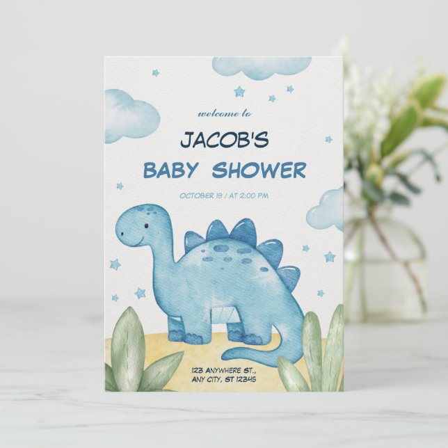 tre rex-födelsedagsinbjudan inbjudningar (Stående Fram)