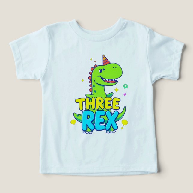 Tre Rex T-Shirt: Roaren för att vrida tre! T Shirt (Design Framsida)