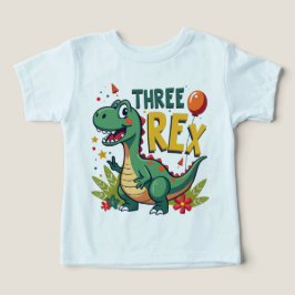 Tre Rex T-Shirt: Tre år av Dino-Roligt! T Shirt