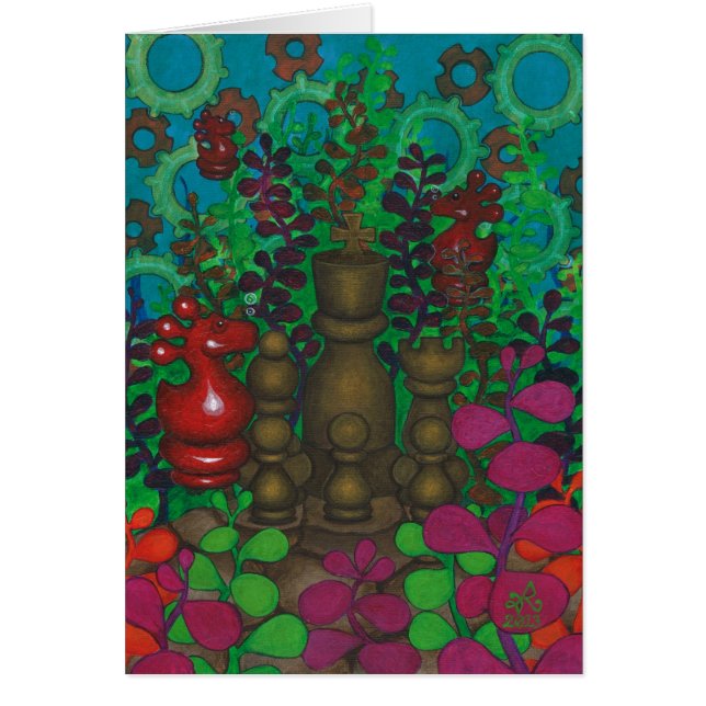 Tre riddare@ kung slott hälsningskort (Framsidan)