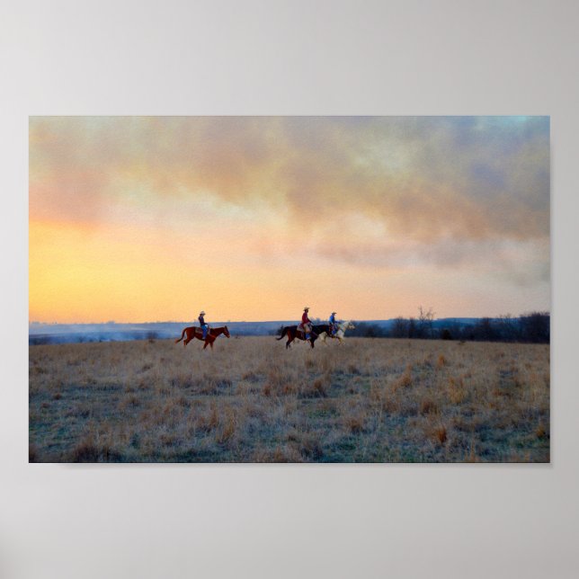 Tre Riders i Kansas Flint Backe Poster (Framsidan)