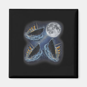 Tre Rms Titanic Moon 3 Ylar åt Månen Roligt Wei Magnet
