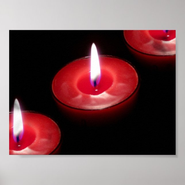 Tre röda ljus poster (Framsidan)