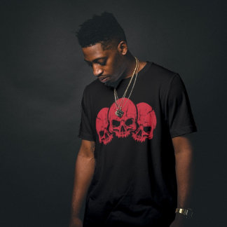 Tre röda skal t shirt