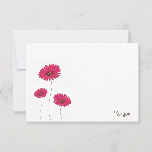 Tre röda vattenfärger, penna och Bläck-gafflar Anteckningskort (Framsida)