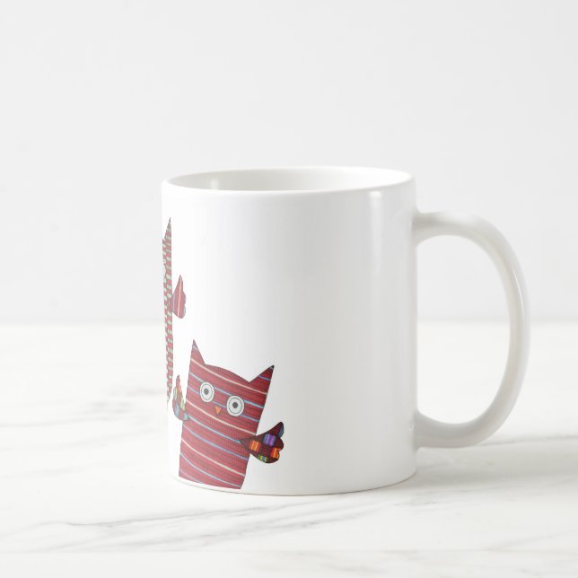 Tre rödUggla-kaffe Mugg (Höger)