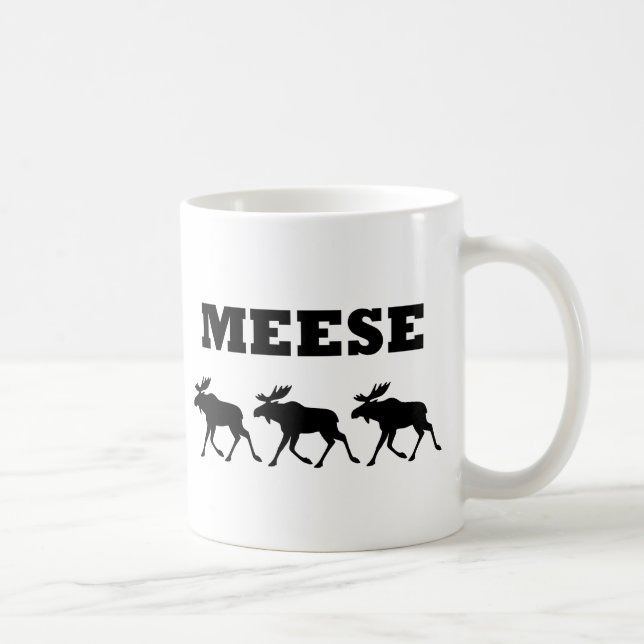 Tre roliga Meese Kaffemugg (Höger)