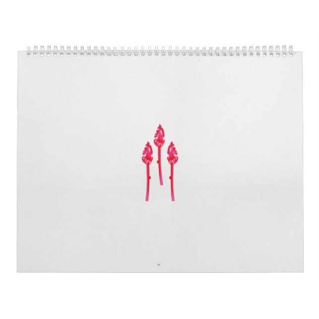 Tre rosa blommor med svart bakgrund kalender (Omslag)