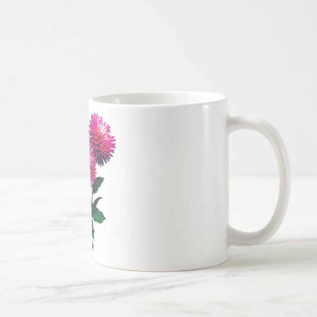 Tre rosa dahlior kaffemugg (Höger)