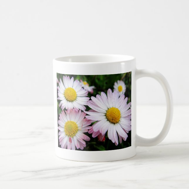 Tre rosa daisy kaffemugg (Höger)