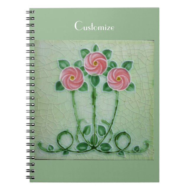 Tre Rosa ros Thunder_Cove Anteckningsbok (Framsidan)