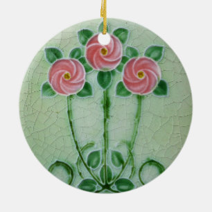 Tre Rosa ros Thunder_Cove Julgransprydnad Keramik