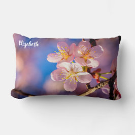 Tre Rosa Sakura-Blommar Lumbarkudde