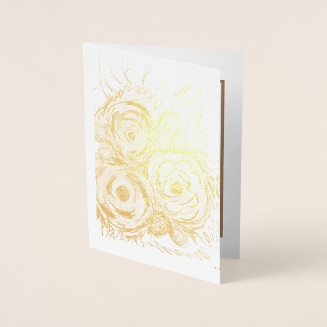 Tre Rosas Folierat Kort (Framsida)