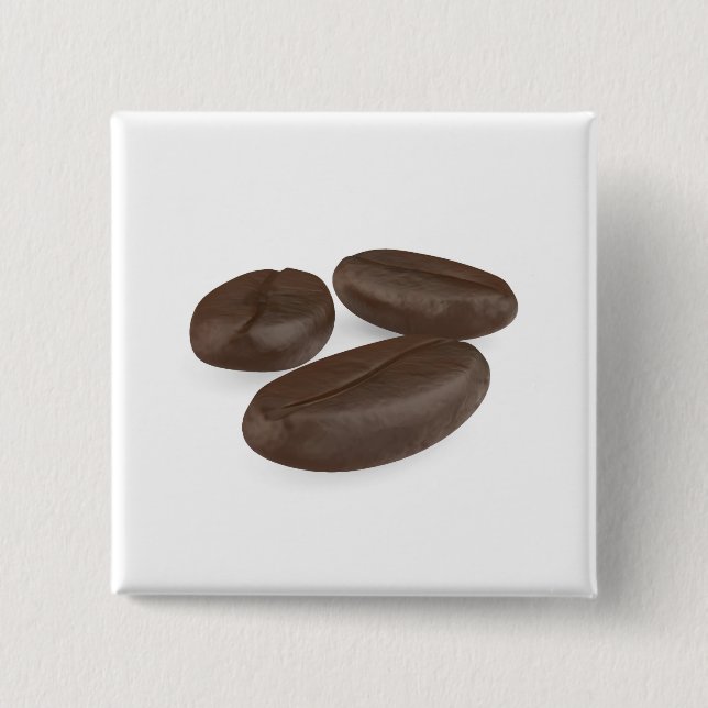 Tre rostade kaffebönor knapp (Framsida)