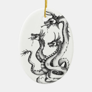 Tre rubriker Hydra-design Julgransprydnad Keramik