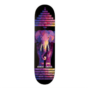 Tre rubriker på tre elefantkonst mini skateboard bräda 18,5 cm