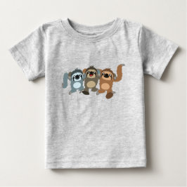 Tre rutor för Tecknad Baby T-Shirt