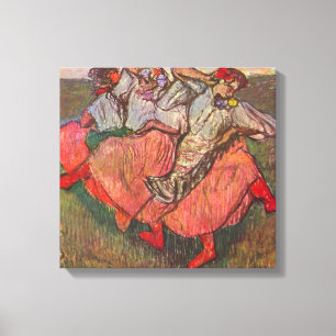 Tre ryska dansare av Edgar Degas Canvastryck