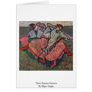 Tre ryska dansare av Edgar Degas Hälsningskort