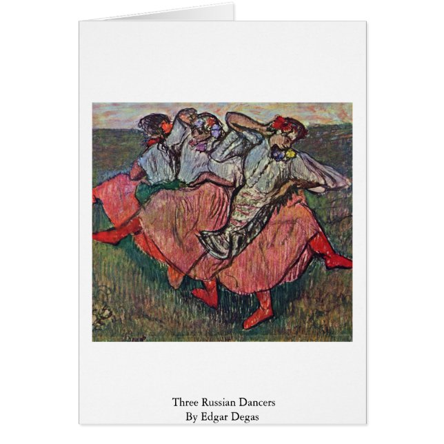 Tre ryska dansare av Edgar Degas Hälsningskort (Framsidan)