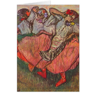 Tre ryska dansare av Edgar Degas Hälsningskort