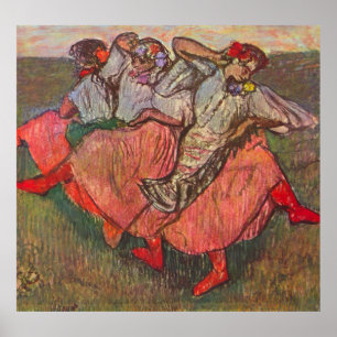 Tre ryska dansare av Edgar Degas Poster
