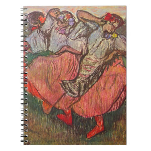 Tre ryska dansörer av Edgar Degas Anteckningsbok Med Spiral