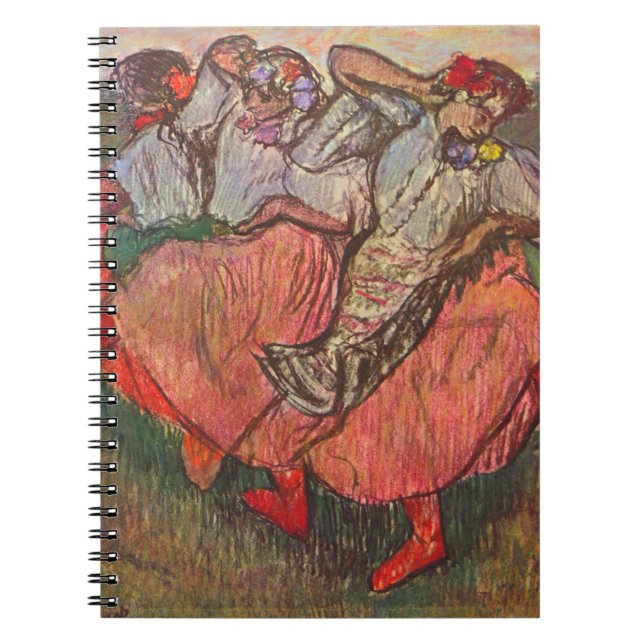 Tre ryska dansörer av Edgar Degas Anteckningsbok Med Spiral (Framsidan)