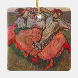 Tre ryska dansörer av Edgar Degas Julgransprydnad Keramik