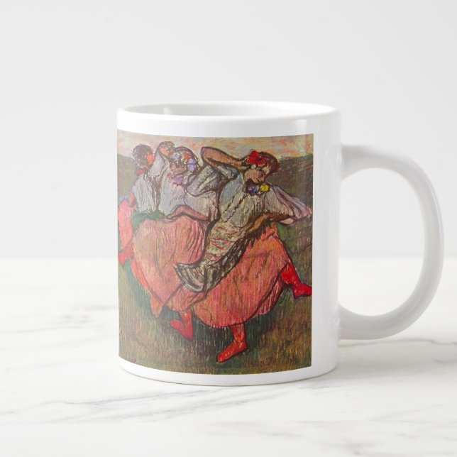 Tre ryska dansörer av Edgar Degas Jumbo Mugg (Höger)