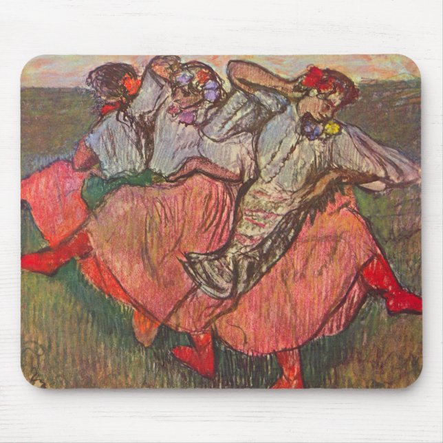 Tre ryska dansörer av Edgar Degas Musmatta (Framsidan)