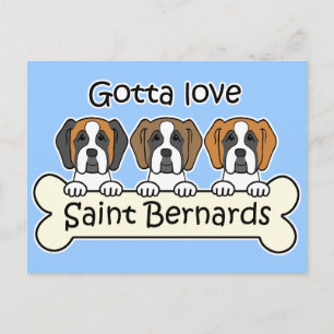 Tre Saint Bernards Vykort