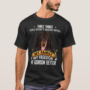 Tre Sak du inte med Gordon Setter Hund T Shirt