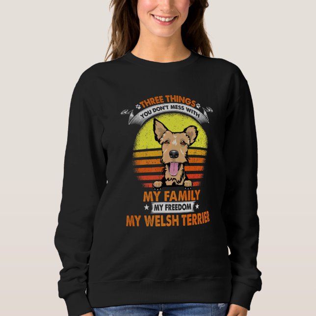 Tre Saker du inte är  med Welsh Terrier Hund T Shirt (Framsida)