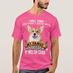 Tre Saker du inte med Welsh Corgi Hund Lo T Shirt