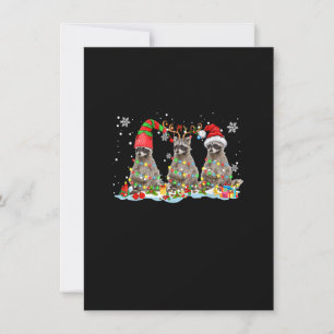Tre Santa ELF Reindeer Raccoon jul Light X Inbjudningar
