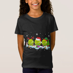Tre Santa ELF Reindeer Tennis Boll Cute Christma T Shirt