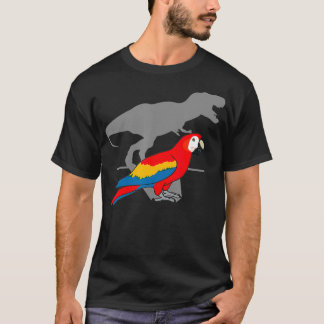 TRe Scarlet Macaw, Funny Dinosaur Parrot, Birb mem T Shirt