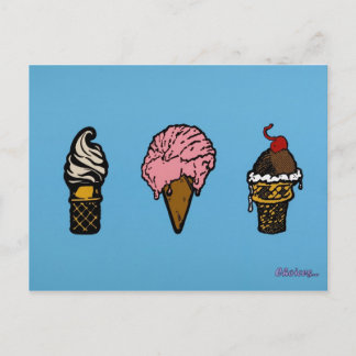 ’TRE SCOOPS’ VYKORT